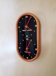 Gorgeous Dual Time Zone Wall Clock