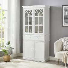 White Glass Door Storage Cabinet