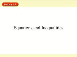 Equations And Inequalities Powerpoint