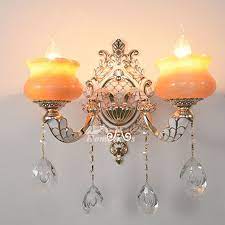 European Crystal Candle Wall Sconce