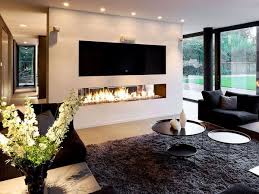 Modern Linear Fireplaces Contemporary