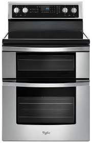 Whirlpool Wge745c0fs 6 7 Cu Ft Electric Double Oven Range With True Convection Stainless Steel