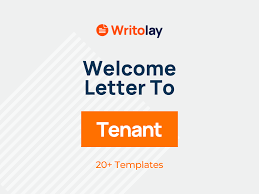 tenant welcome letter 4 templates and
