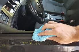 black rubber trim around car windows
