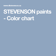 Stevenson Paints Color Chart Paint Color Chart Paint