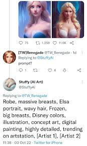 not that there's anything wrong with that! — “Computer. Robe, massive  breasts, Elsa, portrait,...