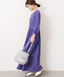 綿麻ストレッチ後ろvワンピース journal standard ジャーナルスタンダード 公式のファッション通販 19040400908010 baycrew s store ファッション ワンピース 大人ワンピース