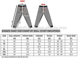 Mens Size Specs Charts For Yoga Knit Pants Google Search