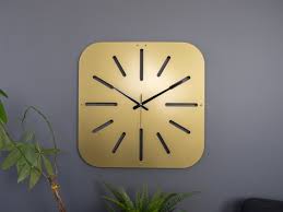 Gold Minimalist Metal Wall Clock Modern