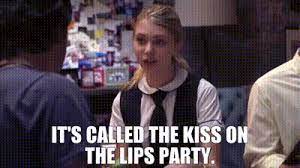 kiss on the lips party gossip