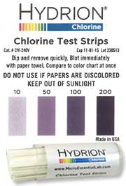 Chlorine Test Strips 0 200 Ppm Range Vial 200 Strips