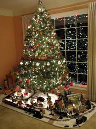 The christmas tree train set is a kind of christmas tree decor that is sure to start conversations at family gathering or company christmas events. Post Your Christmas Layout Pics Here Classic Toy Trains Magazine Christmas Village Display Christmas Layouts Christmas Tree Village
