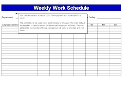 Free Work Schedule Templates For Word And Excel Maker Template