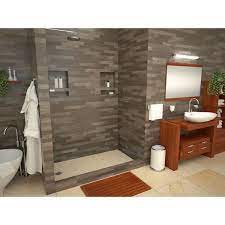 tile redi p3048l pvc 13x6 4 5 4 5 redi base gray 30 x 48 single curb shower pan with left drain