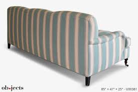 sofa english stripe seafoam green ob