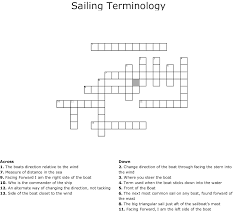 Sailing Terminology Crossword Wordmint