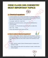 Cbse Class 10th Chemistry Most