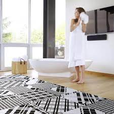 bright white plaid patter carpet tile
