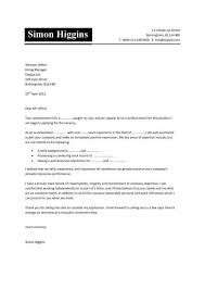 Cover Letter Sample No Work Experience Cover Letter SampleCover    