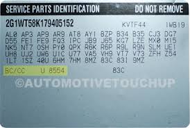 Buick Paint Code Locations Touch Up Paint Automotivetouchup