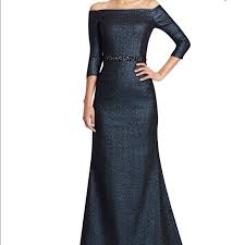 Rickie Freeman For Teri Jon Off The Shoulder Gown