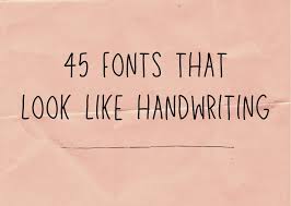 45 fonts that look like handwriting