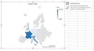 how to make a filled map chart in excel