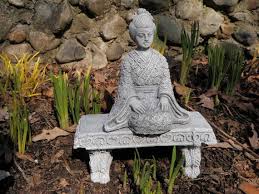 Cement Geisha Girl Bench Pair Garden