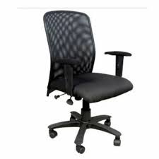 black neck support office chair at rs