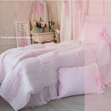 romantic bedding set pink princess lace