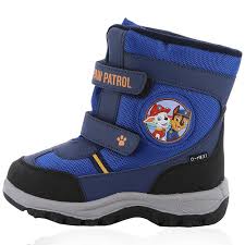 paw patrol snow boots navy grey blue