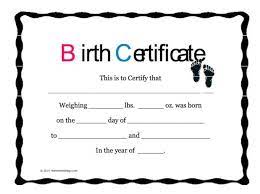 Necessary documents for the birth certificate. Birth Certificate Template Fake Free Pretend Printable Hudsonradc