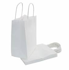 White sulphite paper bags    x           counter bags  retail bags     DW PB   Large Korean Gift Packaging Clothes Wholesale Paper Bags