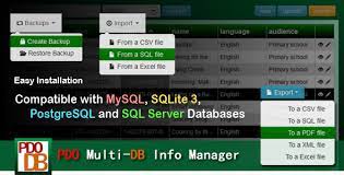 pdo multi db info manager premium