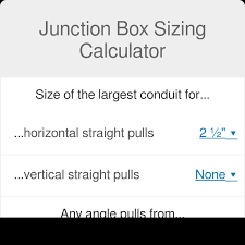 junction box sizing calculator