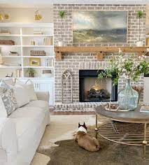 22 Limewash Brick Fireplace Ideas For