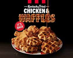 kfc is bringing back en waffles for one month only get it while you