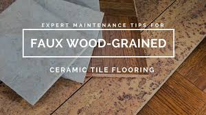 faux wood grained ceramic tile flooring