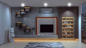 Feature Wall Display Cabinet Design