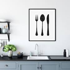 Kitchen Prints Cutlery Set Print