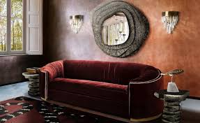 red velvet upholstery the centre of
