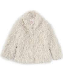 Gb Big Girls 7 16 Chevron Faux Fur Coat