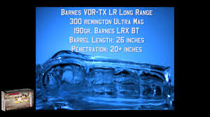 Barnes Vor Tx Lr Ammunition 300 Remington Ultra Mag 190gr Lrx