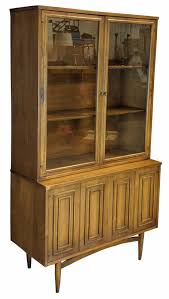 walnut bookcase cupboard china cabinet