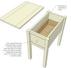 Side Table With Drawer Plans 56