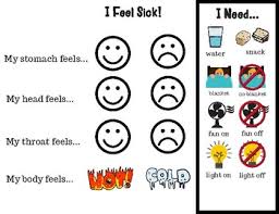 I Feel Sick Worksheet For Recognizing Feelings And Visual Needs