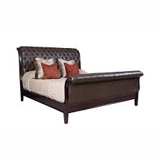 sleigh bed king size xl mahogany dl