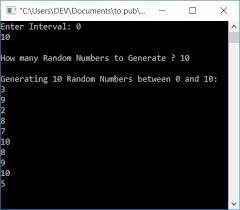 c program to generate random numbers