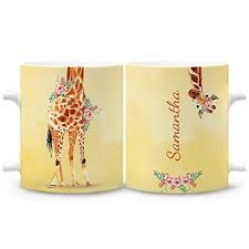 wmin personalized giraffe mug cup