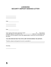 Louisiana Letter From Landlord To Tenant Returning Security Deposit  gambar png